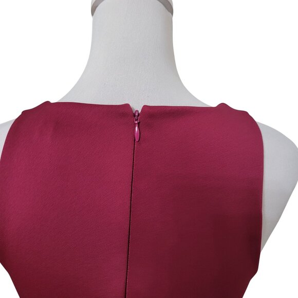 Banana Republic Size 4 Wine Colored Wrinkle-Resistant Sleeveless Cocktail Dress - Picture 6 of 14